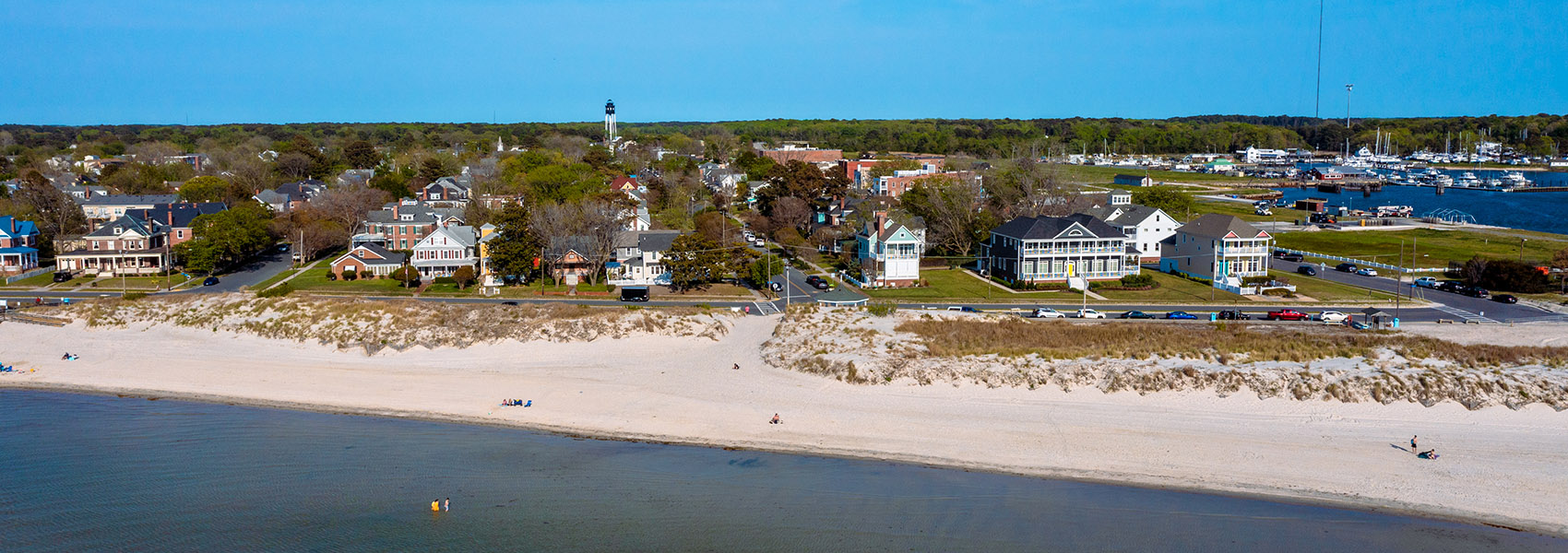 Aerial View of Beach in Cape Charles